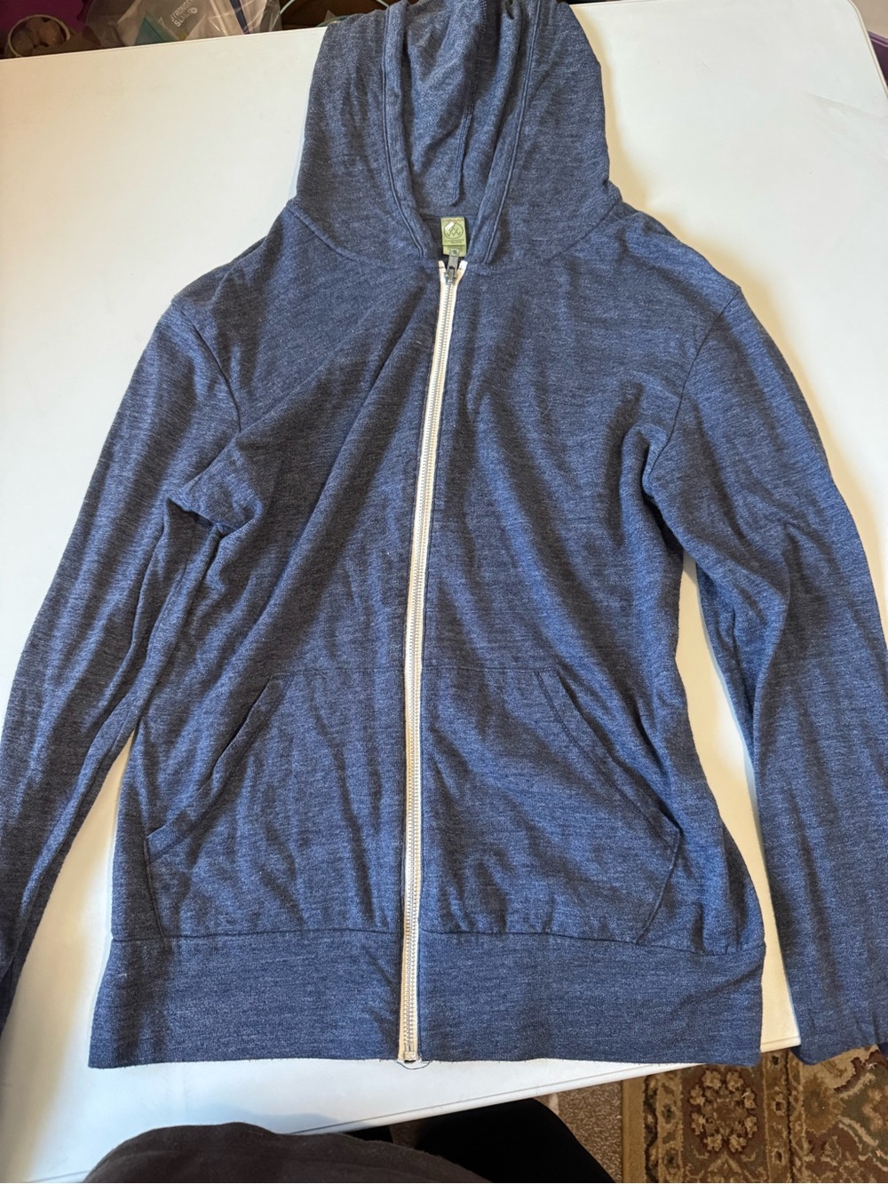 Alternative Heather Blue Zip-Up Hoodie Sweater